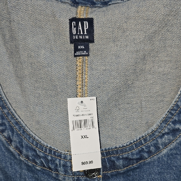 Denim Button-Down Mini Sleeveless Dress - Picture 3 of 6